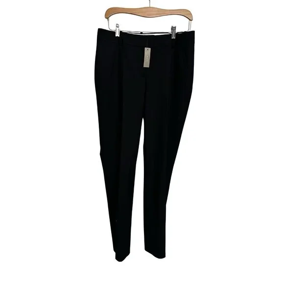 NWT JCrew Women’s Favorite Fit Black Wool Career Slacks Trousers - Size 8 - Picture 1 of 4